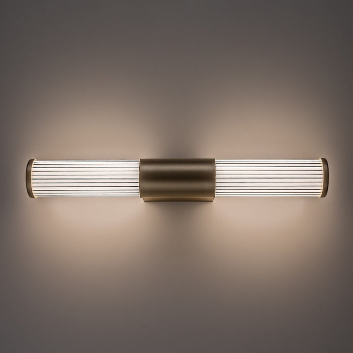 Kúpeľňová nástenná lampa, Calyn, LED 8 W, 4000 K, 620 lm, dĺžka 40 cm, zlatá, IP44, 75104