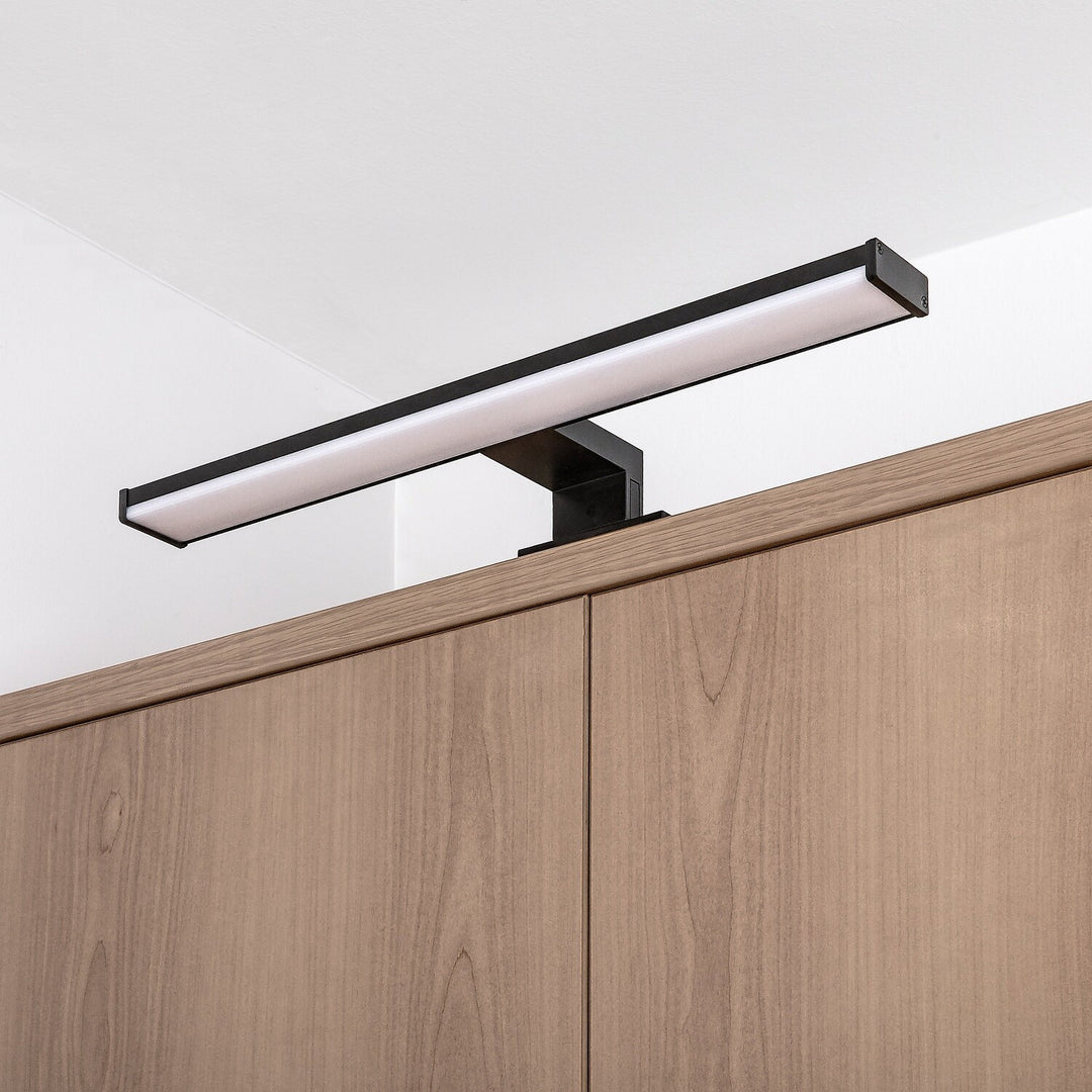 Kúpeľňová nástenná lampa, Seyra, LED 8 W, 4000 K, 650 lm, dĺžka 40 cm, čierna, IP44, 75112