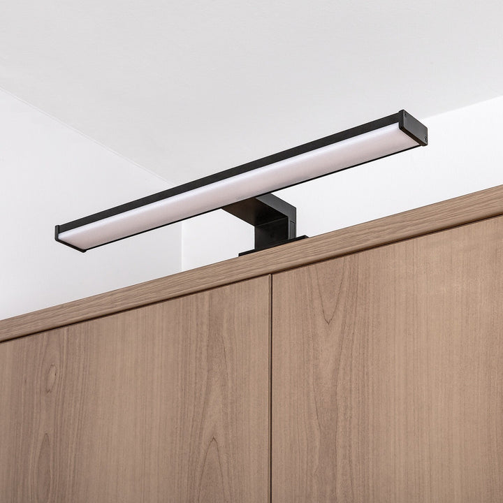 Kúpeľňová nástenná lampa, Seyra, LED 8 W, 4000 K, 650 lm, dĺžka 40 cm, čierna, IP44, 75112