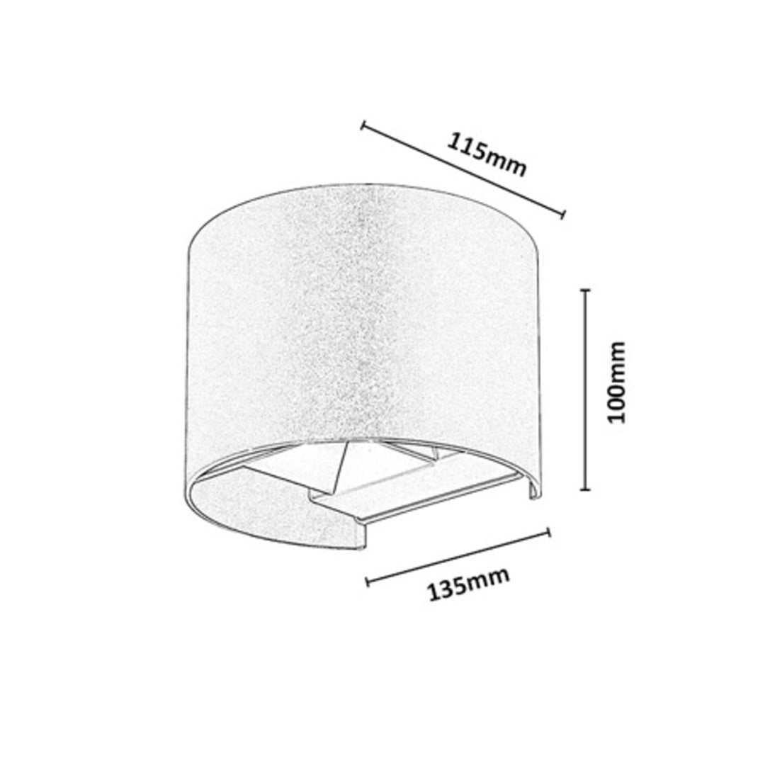 Vonkajšia nástenná lampa, Virna, LED 5 W, 420 lm, farba svetla 2700, 4000, 6500 K, IP54, šedo-béžová, 77217