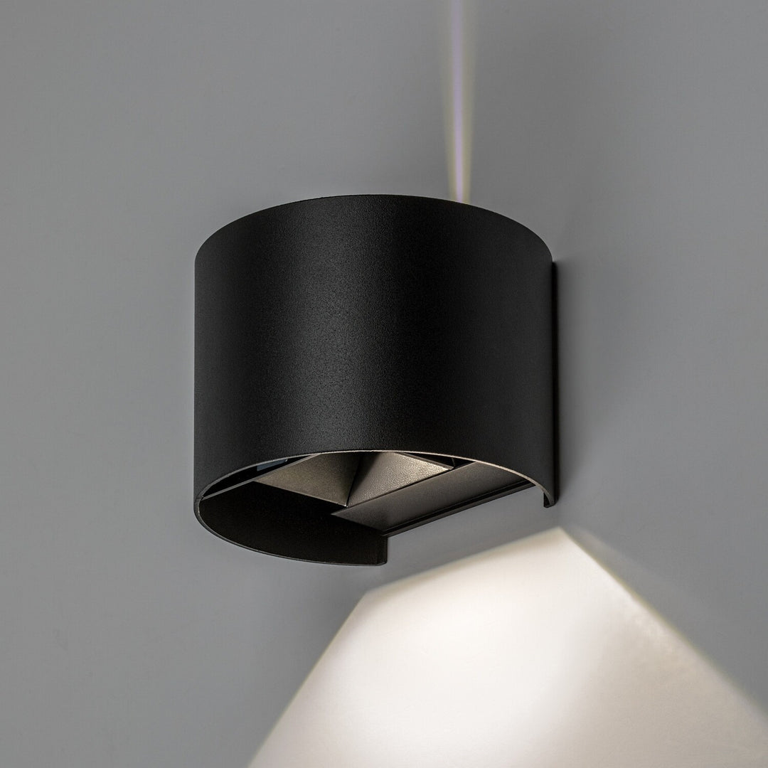 Vonkajšia nástenná svietidlo, Virna, LED 5 W, 420 lm, farba svetla 2700, 4000, 6500 K, IP54, čierna, 77218