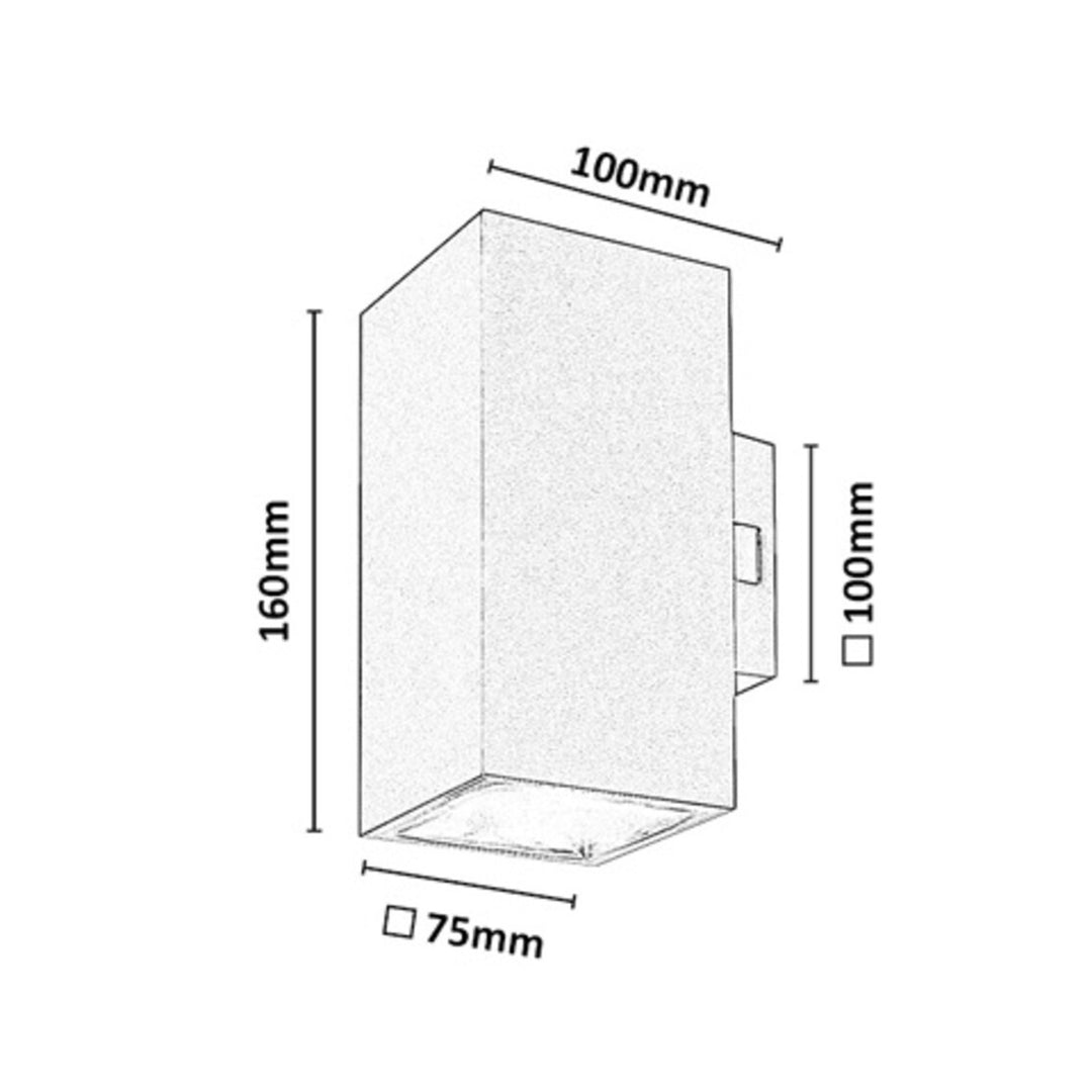 Vonkajšia nástenná svietidlo, Urfa, LED 18 W, 1800 lm, farba svetla 2700, 4000, 6500 K, výška 16 cm, IP65, šedo-béžová, 77215