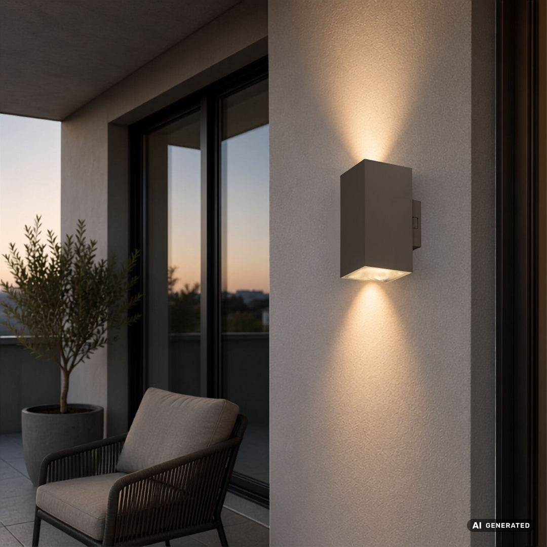 Vonkajšia nástenná svietidlo, Urfa, LED 18 W, 1800 lm, farba svetla 2700, 4000, 6500 K, výška 16 cm, IP65, šedo-béžová, 77215