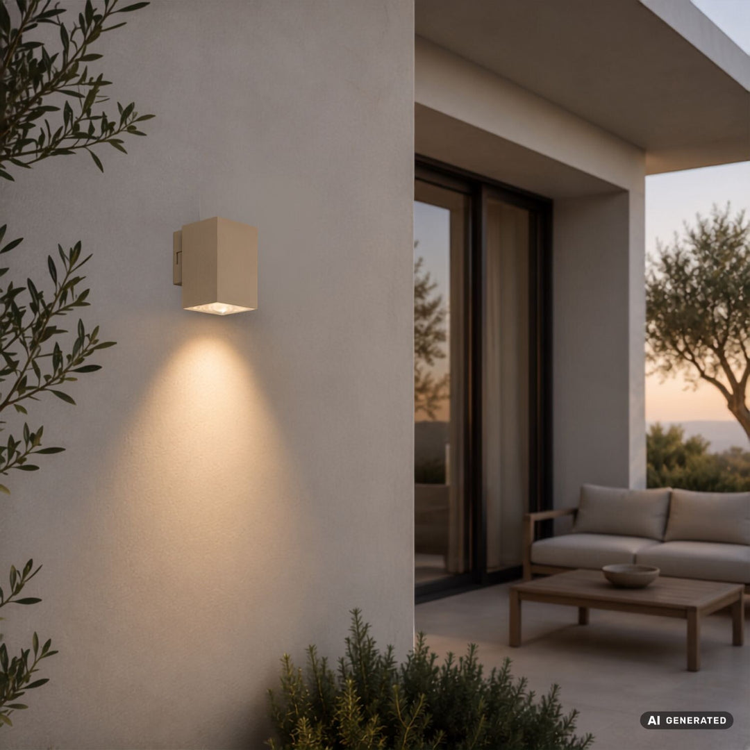 Vonkajšia nástenná svietidlo, Urfa, LED 9 W, 900 lm, farba svetla 2700, 4000, 6500 K, výška 11,5 cm, IP65, šedo-béžová, 77216