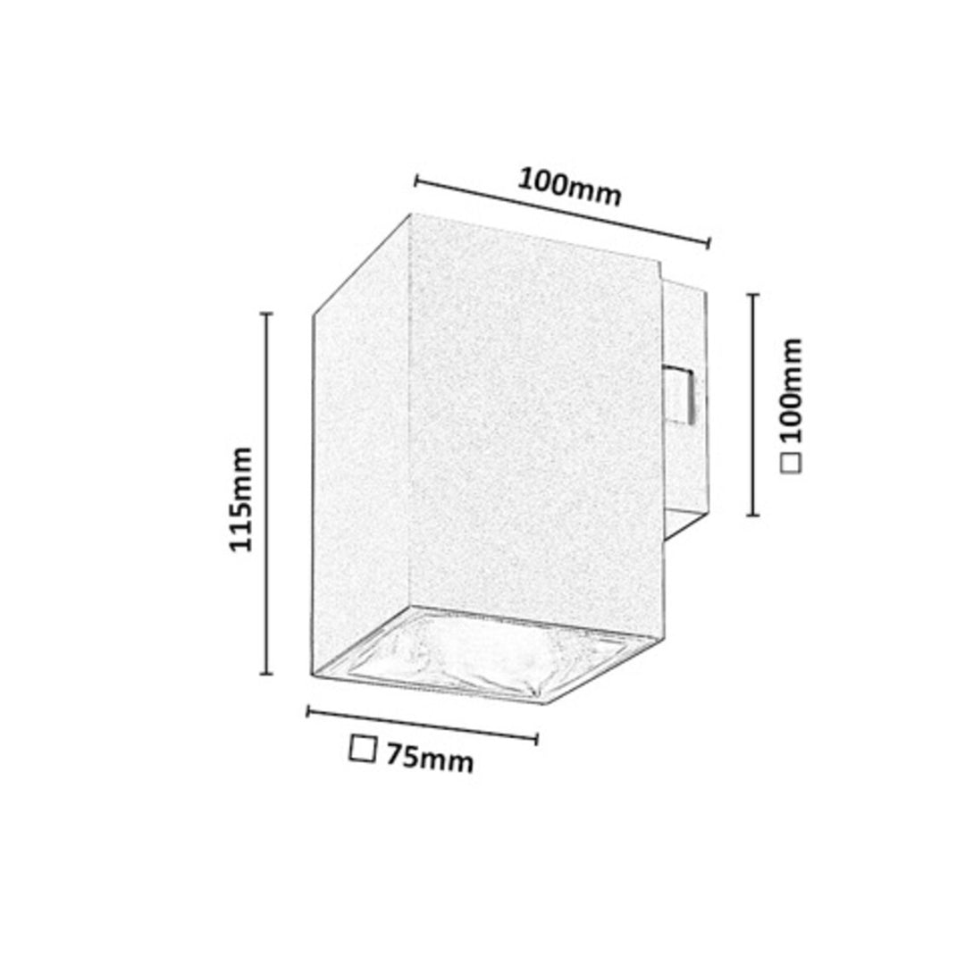 Vonkajšia nástenná svietidlo, Urfa, LED 9 W, 900 lm, farba svetla 2700, 4000, 6500 K, výška 11,5 cm, IP65, šedo-béžová, 77216