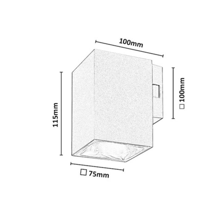 Vonkajšia nástenná svietidlo, Urfa, LED 9 W, 900 lm, farba svetla 2700, 4000, 6500 K, výška 11,5 cm, IP65, šedo-béžová, 77216