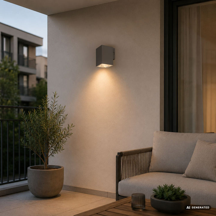 Vonkajšia nástenná svietidlo, Urfa, LED 9 W, 900 lm, farba svetla 2700, 4000, 6500 K, výška 11,5 cm, IP65, šedo-béžová, 77216