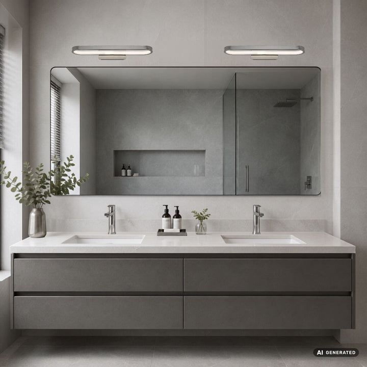 Kúpeľňová nástenná lampa, Odran, LED 15 W, 1200 lm, 4000 K, dĺžka 40 cm, farba gunmetal, IP44, 75114