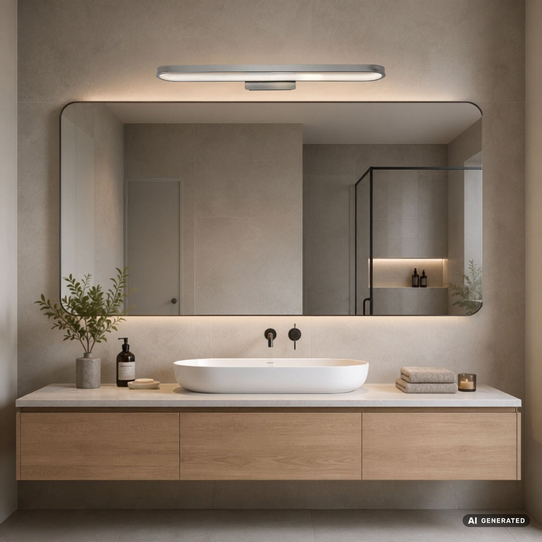 Kúpeľňová nástenná lampa, Odran, LED 18 W, 1350 lm, 4000 K, dĺžka 60 cm, farba gunmetal, IP44, 75115