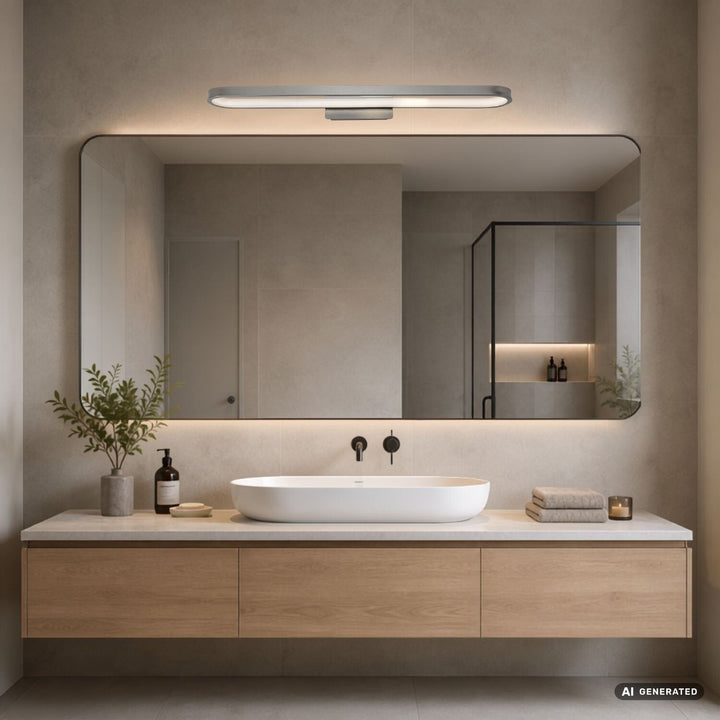 Kúpeľňová nástenná lampa, Odran, LED 18 W, 1350 lm, 4000 K, dĺžka 60 cm, farba gunmetal, IP44, 75115