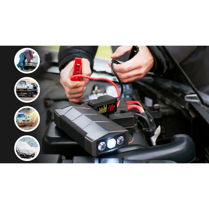 Jump Starter Extralink Jump Max7, kapacita 10 000 mAh, 3x LED, baterka, kompas, kladivo, štartovací prúd 400 A, špičkový prúd 1 000 A