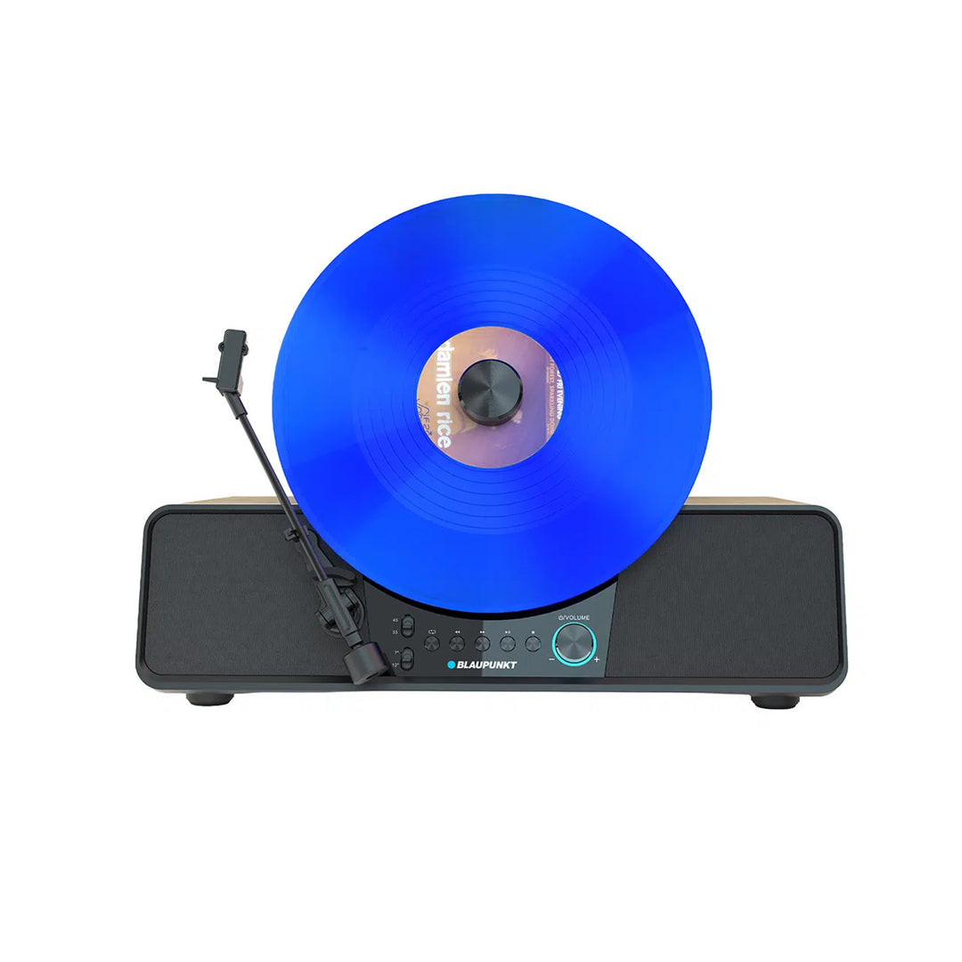 Automatický gramofón na vinylové platne Blaupunkt, vertikálny, BT, USB, s hlavicou Audio-Technica, podporuje platne s priemerom 7" a 12", Varsovia VT200BT