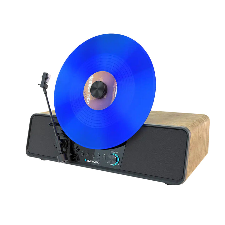 Automatický gramofón na vinylové platne Blaupunkt, vertikálny, BT, USB, s hlavicou Audio-Technica, podporuje platne s priemerom 7" a 12", Varsovia VT200BT