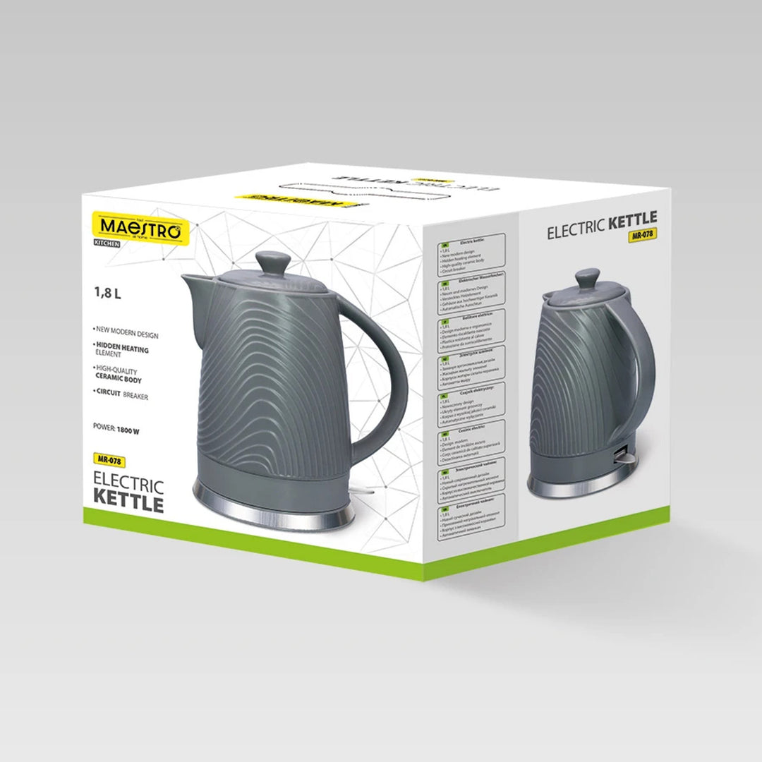 Elektrická rýchlovarná kanvica Maestro, objem 1,8 l, výkon 1800 W, funkcia udržiavania teploty, filter Anti-Calc, MR-078