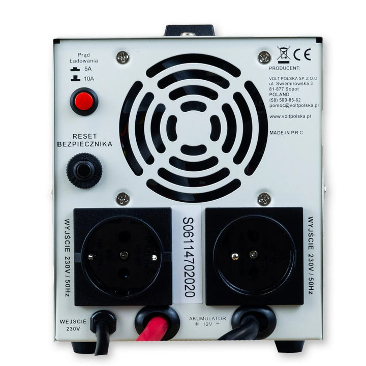 Núdzový napájací zdroj Sinus Pro 800 E, 12/230 V, trvalý výkon 500 W, celkový výkon 800 VA, 3SP080012E