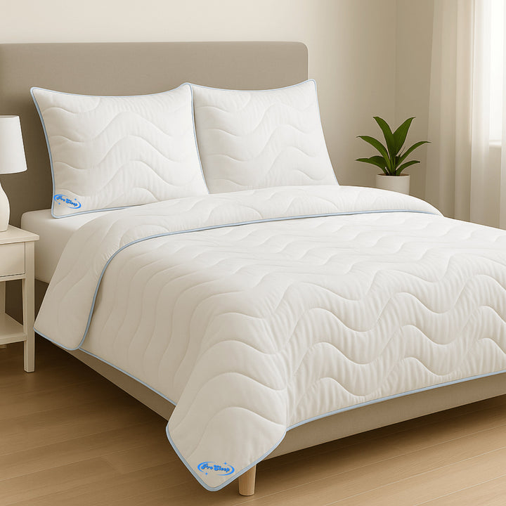 Antialergická zimná prešívaná prikrývka 200 × 200 cm + 2 vankúše ProSleep