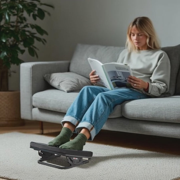 Ergonomická opierka nôh Maclean, opierka nôh, plynulo nastaviteľný uhol, odnímateľný vankúš, MC-460