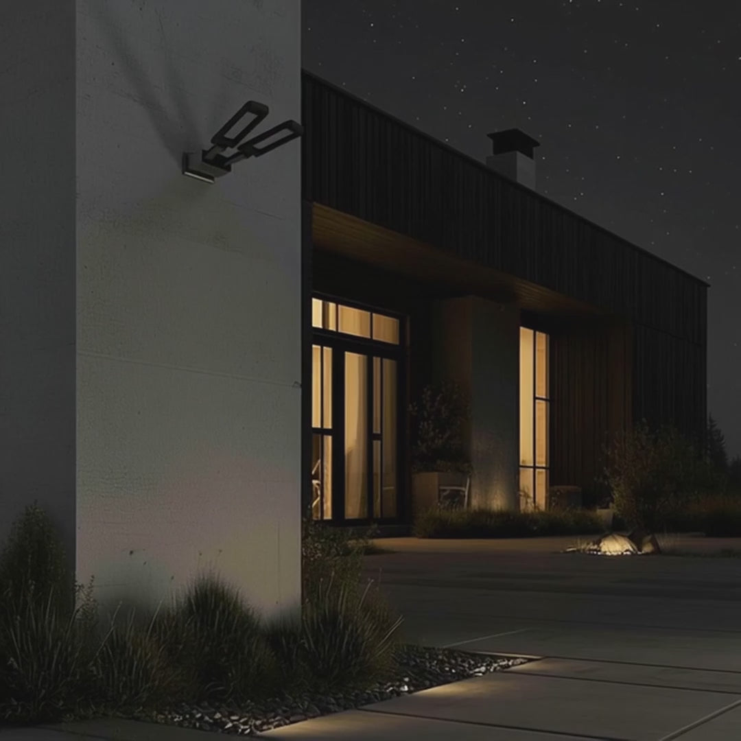 Solárne pouličné svietidlo so snímačom pohybu a súmraku IP54 5W 2x 450 lumenov 6500K dva zdroje svetla Solárne svietidlo s diaľkovým ovládaním Vonkajšie nástenné svietidlo Vonkajšie osvetlenie 3 režimy osvetlenia