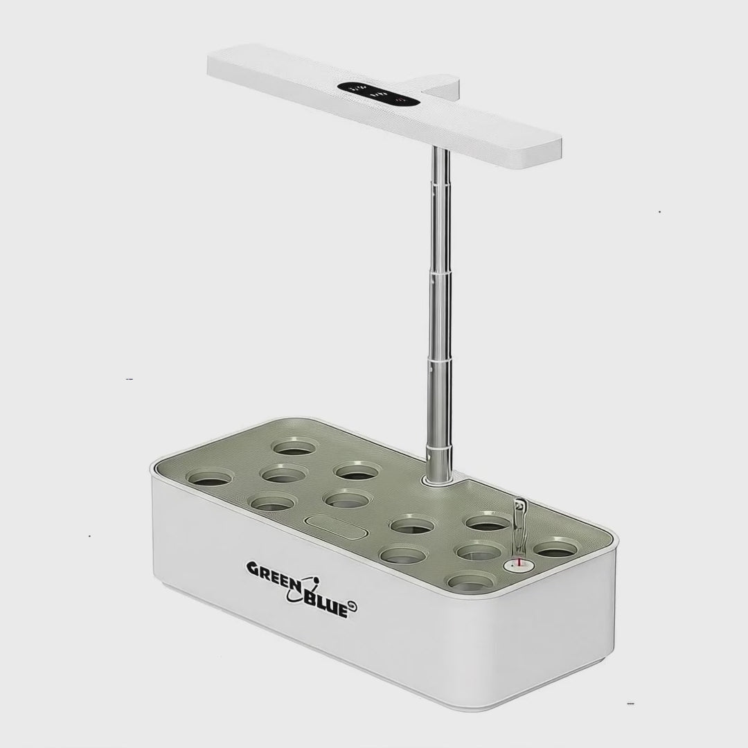 Inteligentný systém pestovania izbových rastlín GreenBlue, SMART hrniec, objem 4 l, pre 12 rastlín, LED diódy s plným spektrom, GB133