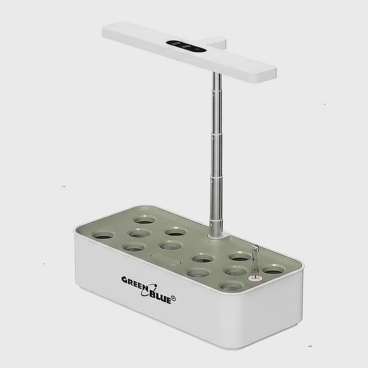 Inteligentný systém pestovania izbových rastlín GreenBlue, SMART hrniec, objem 4 l, pre 12 rastlín, LED diódy s plným spektrom, GB133