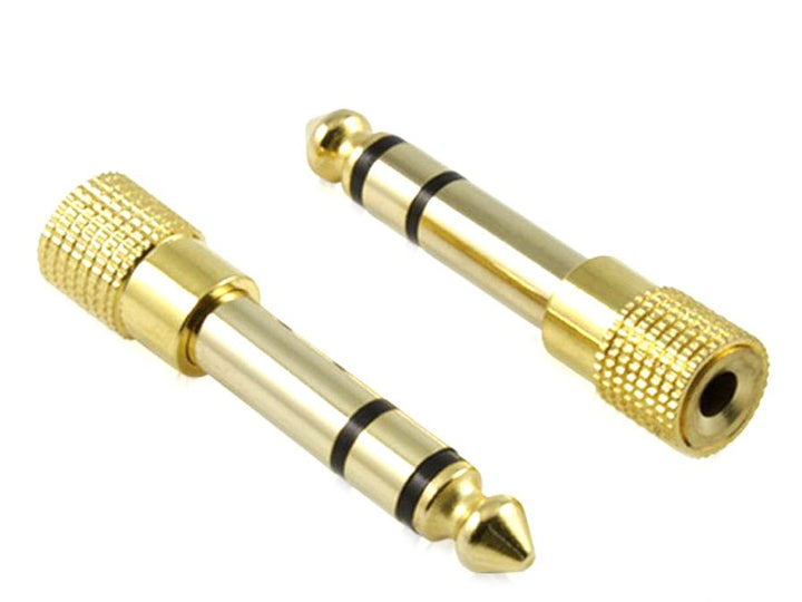 Redukcia 6,3 mm jack konektor - 3,5 mm jack zásuvka zlatá stereo