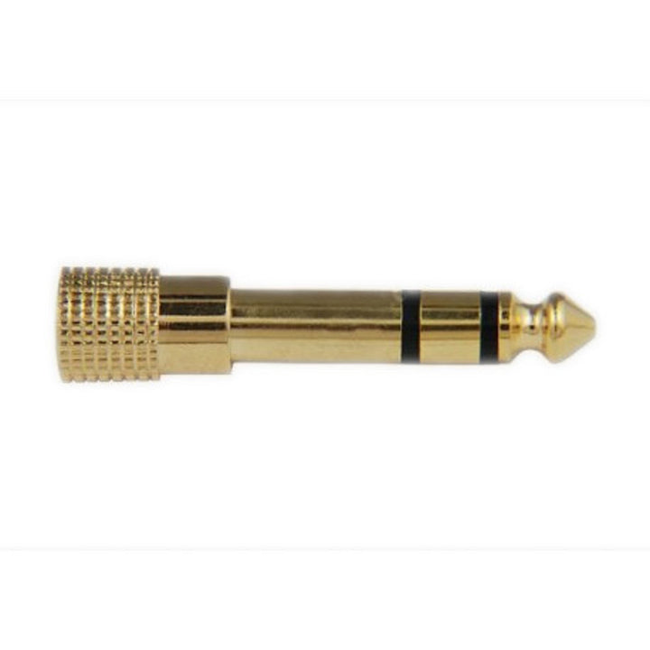 Redukcia 6,3 mm jack konektor - 3,5 mm jack zásuvka zlatá stereo
