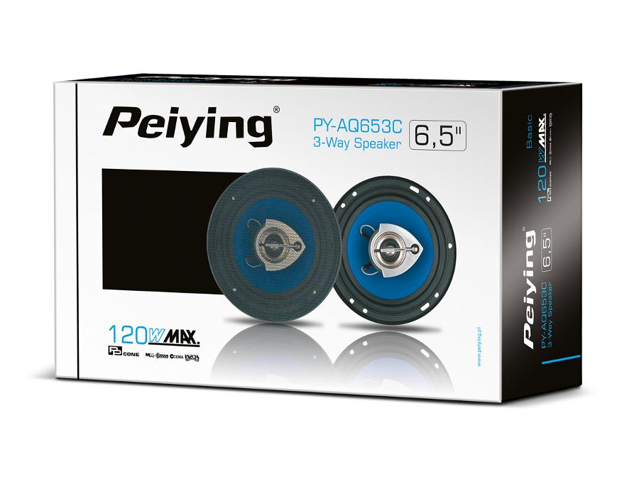 2 PEIYING 165 mm 120W 3-pásmové automobilové reproduktory