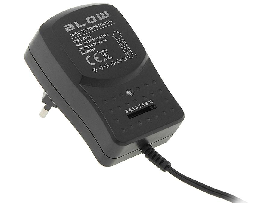 Univerzálny regulovaný napájací zdroj 3-12V 500mA Blow ZI500 5264#