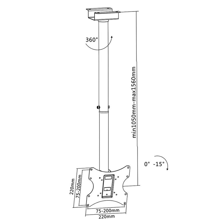 Stropný držiak TV 23-42 "Maclean MC-580 50 kg VESA 200x200