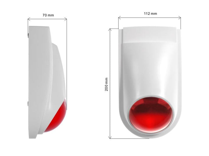 Falošný poplachový box LED blikajúce bezpečnosť AL2030 Dummy