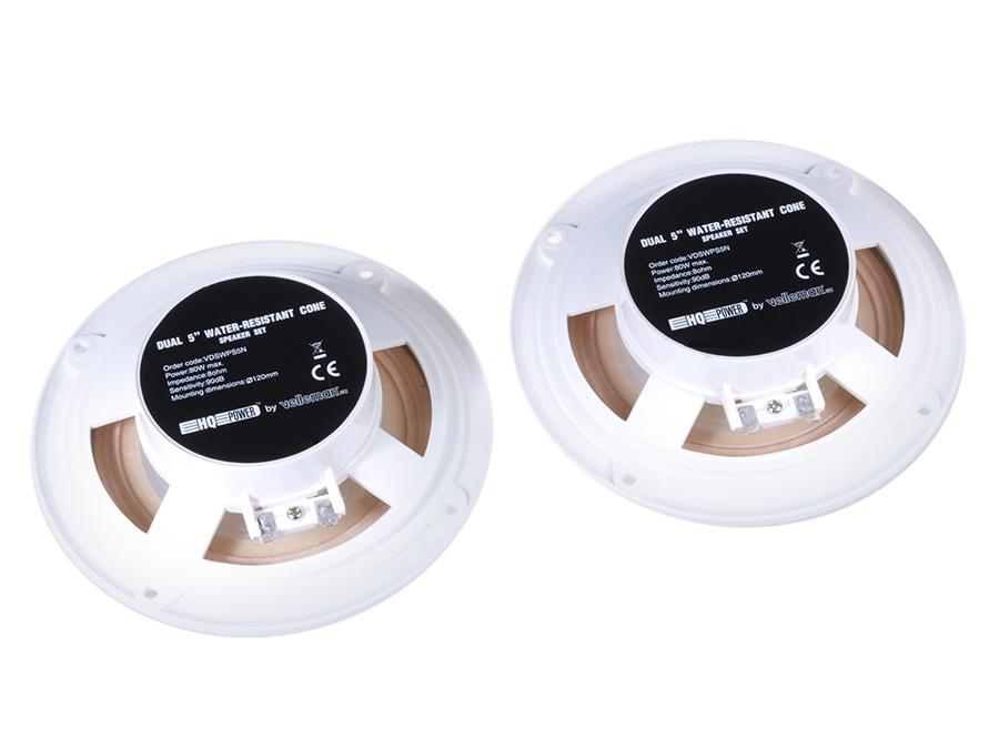 Vodotesné stropné reproduktory 80W 2 kusy VELLEMAN