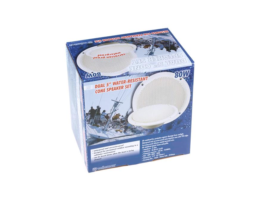 Vodotesné stropné reproduktory 80W 2 kusy VELLEMAN