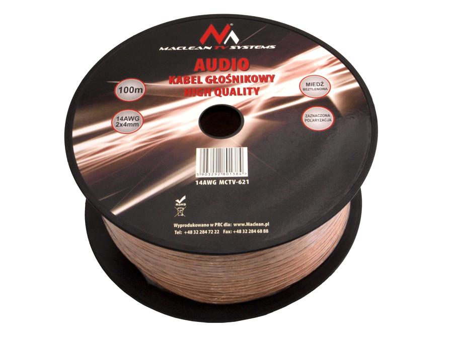 Reproduktorový kábel Maclean TV Systems MCTV-621 14AWG OFC 224(7*32/0.12) OD4.0*8.0MM
