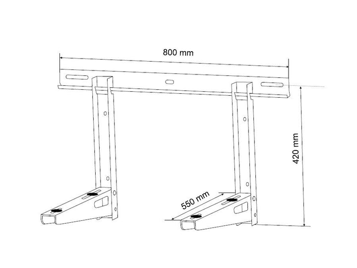 Držák  klimatizace  do 200 kg délce ramene 550mm s pozinkované oceli Maclean MC-623