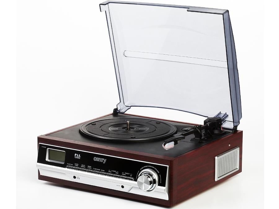 Gramofón s AM/FM rádiom Camry CR 1113 Hodiny s LCD displejom