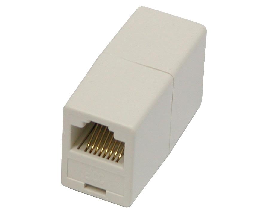 Zlatý konektor RJ-45 zásuvka-zásuvka 8p8c RJ45