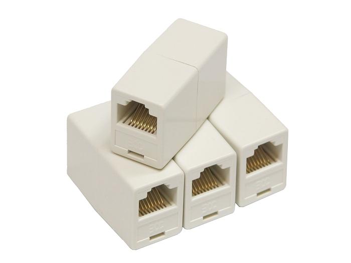 Zlatý konektor RJ-45 zásuvka-zásuvka 8p8c RJ45