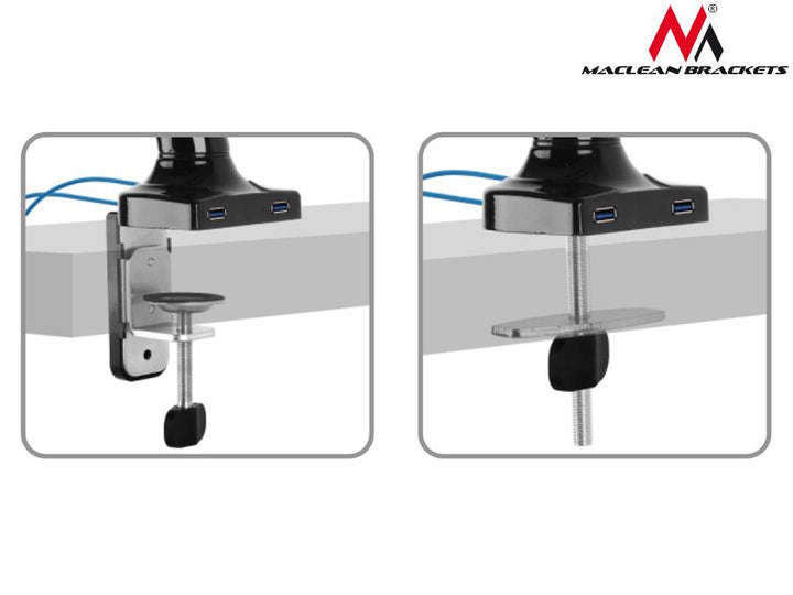 Držák pro LCD LED monitor 6kg USB 3.0 Maclean MC-673
