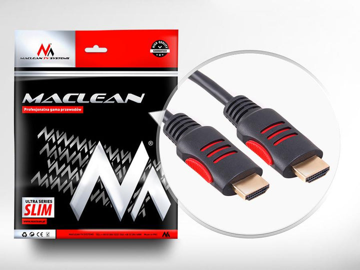 Kabel HDMI-HDMI v1.4 Kabel 30AWG Maclean MCTV-814 5m