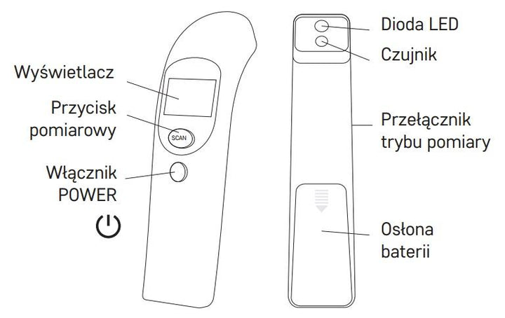 Diagnostický bezkontaktný teplomer NC300 s alarmom horúčky
