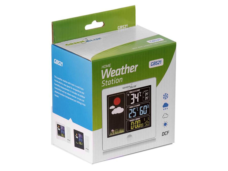 Bezdrôtová meteorologická stanica s DCF GreenBlue GB521B / GB521W
