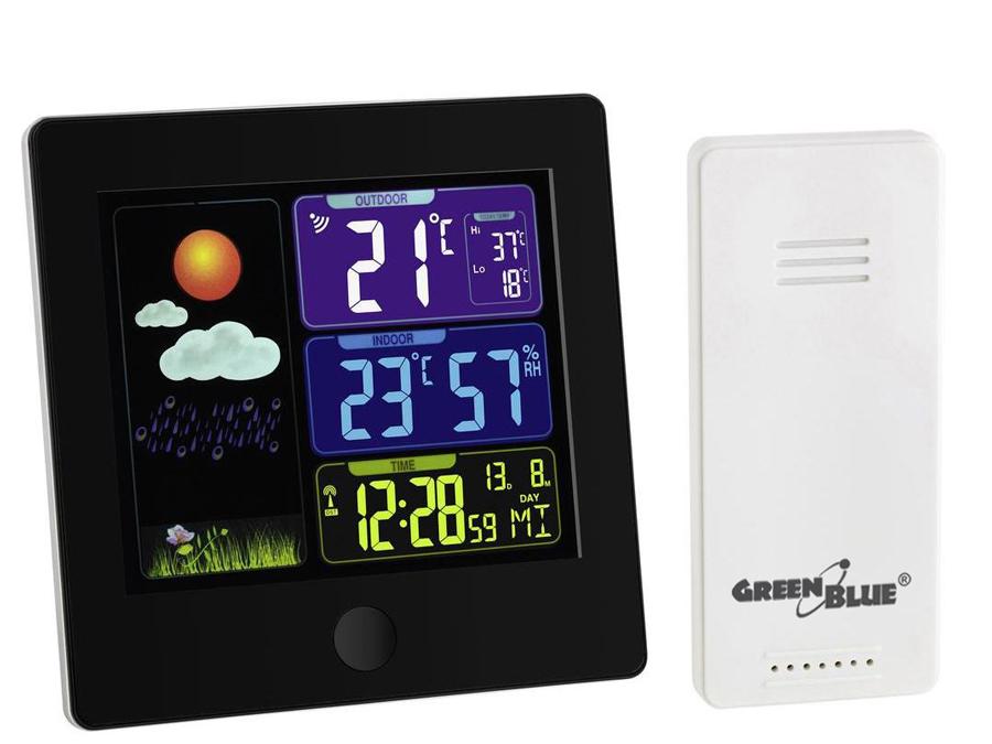 Bezdrôtová meteorologická stanica s DCF GreenBlue GB521B / GB521W