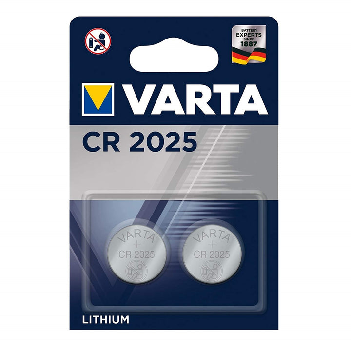 2x lítiové batérie Varta CR 2025, vysoká kvalita, 3 V
