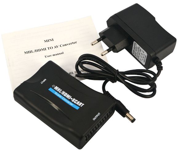 Prevodník SCART na HDMI je univerzálny prevodník z analógového vstupu SCART na digitálny výstup HDMI (až do rozlíšenia 1080p pri 60 Hz).
