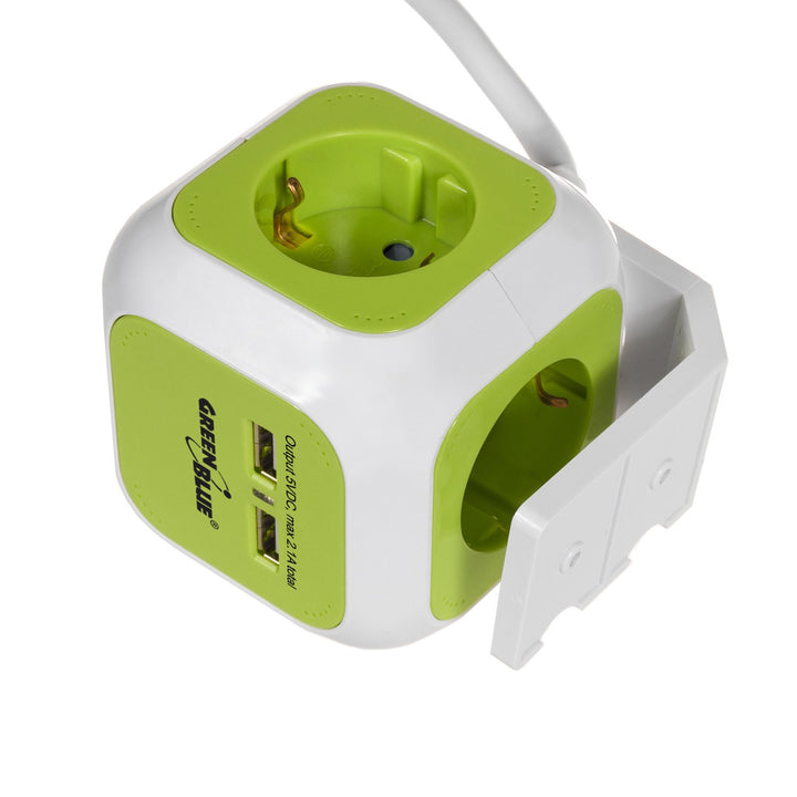 GreenBlue MagicCube 4x zásuvky 2x USB pripojenie 1,4 m (Nemecko)