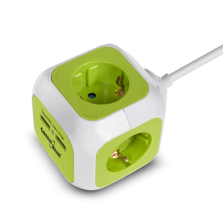 GreenBlue MagicCube 4x zásuvky 2x USB pripojenie 1,4 m (Nemecko)