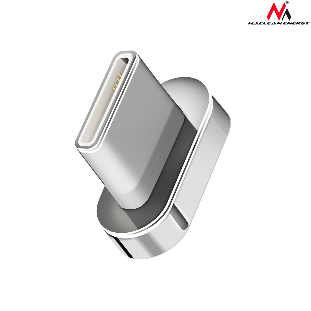 Maclean Energy USB Type-C kábel MCE178 magnetický strieborný