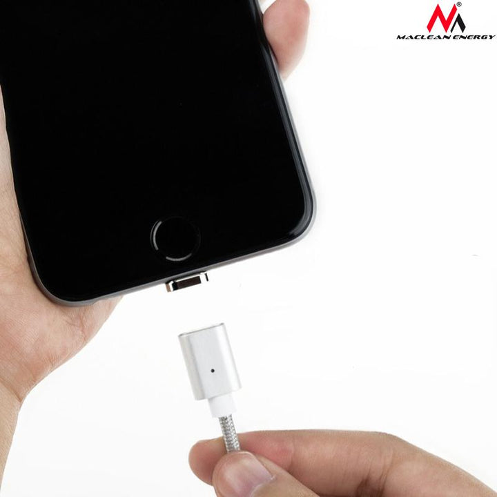Maclean Energy USB Type-C kábel MCE178 magnetický strieborný