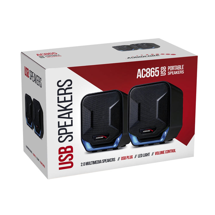 6W USB reproduktory modrá a čierna Audiocore AC865 B