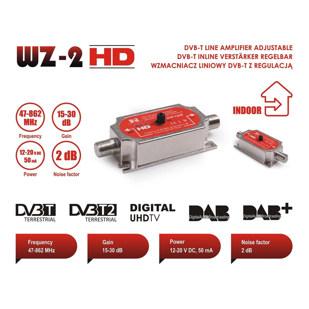 Red Eagle WZ-2 nastaviteľný lineárny anténny zosilňovač